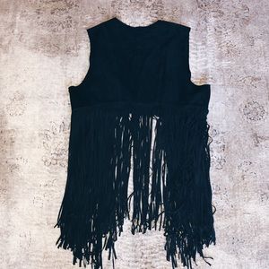Lamarque suede fringe vest